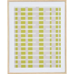 Canvas Schilderij Grafisch Stripes Lime/Lila 40x50 cm^ Hot