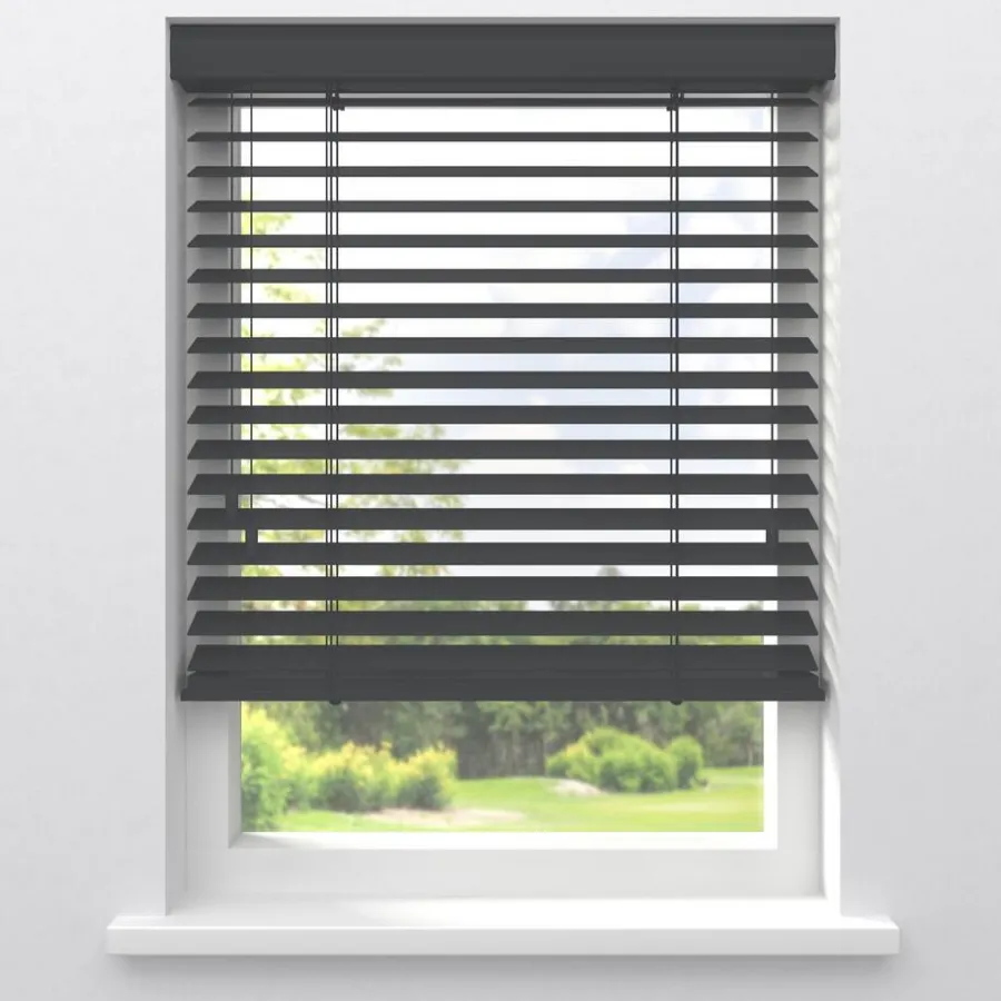 Fenstr Bamboe Jaloezie Wessel Antraciet 50mm^ Outlet