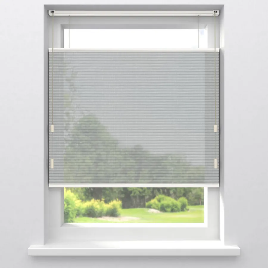Fenstr Dubbel Plisségordijn Lou Naturel Transparant^ Outlet