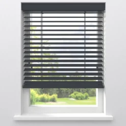 Fenstr Houten Jaloezie Hein Antraciet 50mm^ Best