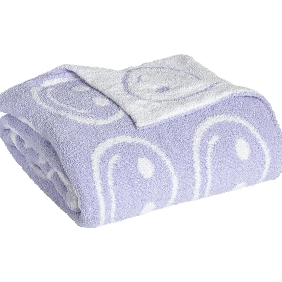 Plaid Smiley Lila 130x160 cm^ Fashion