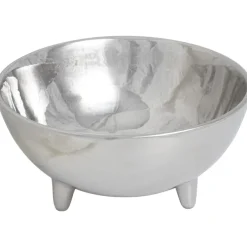 Schaal Op Voet Zilver - ø25 cm^ Hot