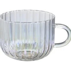 Theeglas Met Oor Ribbel Holo - 420 ml^ Discount