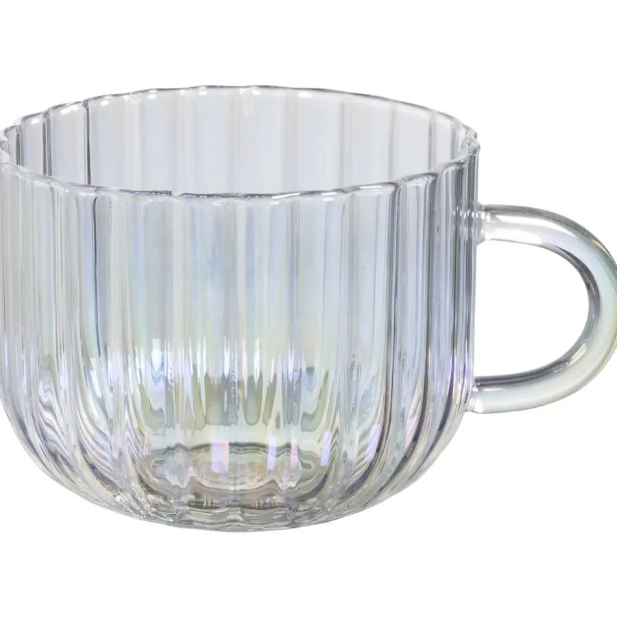 Theeglas Met Oor Ribbel Holo - 420 ml^ Discount