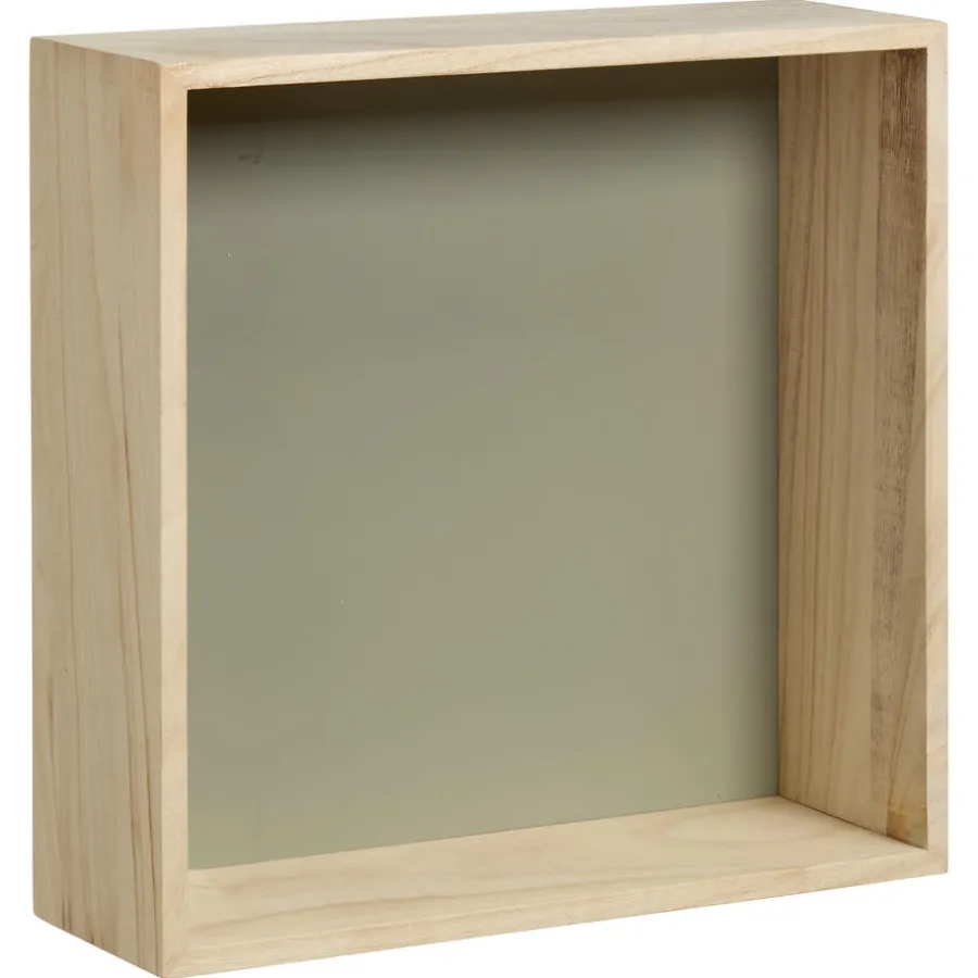 Wanddecoratie Hout Olijf Maat L 30x10x30 cm^ Sale