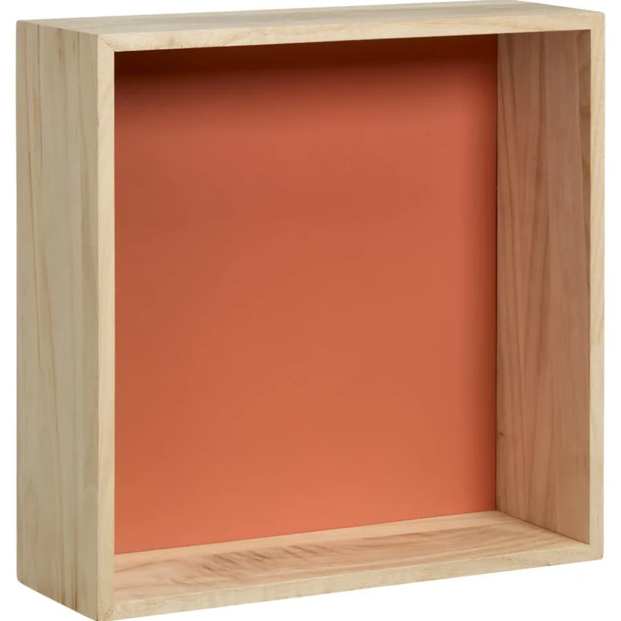 Wanddecoratie Hout Steen Maat L 30x10x30 cm^ Best