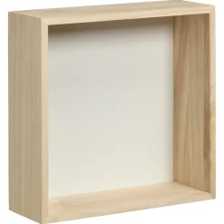 Wanddecoratie Hout Maat M 25x9x25 cm^ New