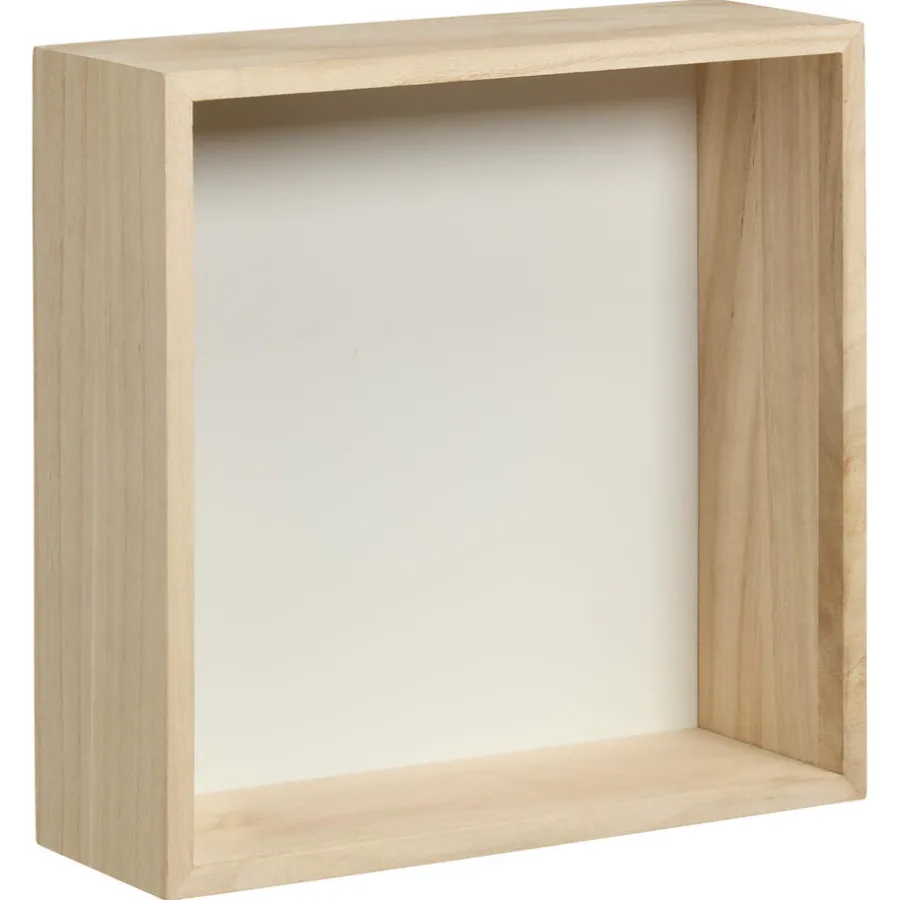 Wanddecoratie Hout Maat M 25x9x25 cm^ New
