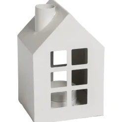Waxinelichthouder Huis Metaal 11 cm^ Best
